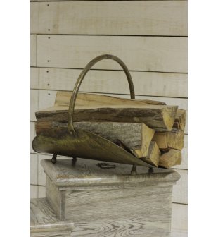 Дровница Диммарк 131693 блестящая, античная латунь