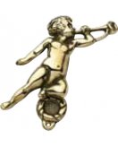 Дверной молоток "Амур" SX в блестящей латуни