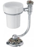 Стакан для ванной комнаты (цвет хром, декор состаренное серебро) MARE