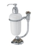 Дозатор для жидкого мыла (цвет хром, декор состаренное серебро) MARE