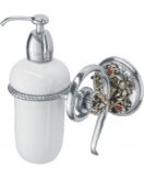 Дозатор для жидкого мыла (керамика, цвет хром, декор состаренное серебро) MARE