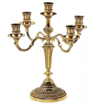 Канделябр пять свечей ДИММАРК Луи XI 00203, блестящая латунь